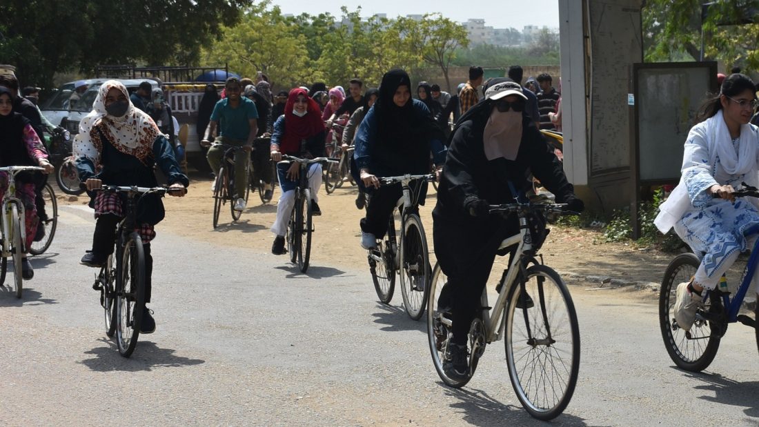 Bicycling Event at University of Karachi